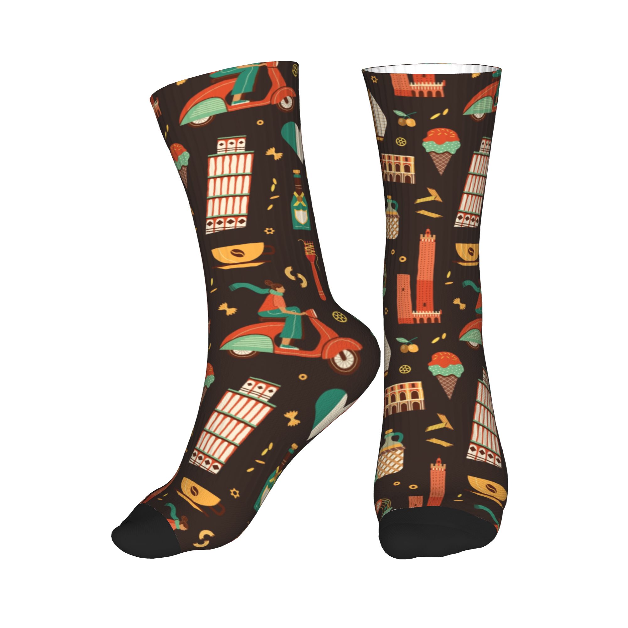 ถุงเท้าลายสถานที่สำคัญของอิตาล - Dress Sock Men บทวิจารณ์และราคา