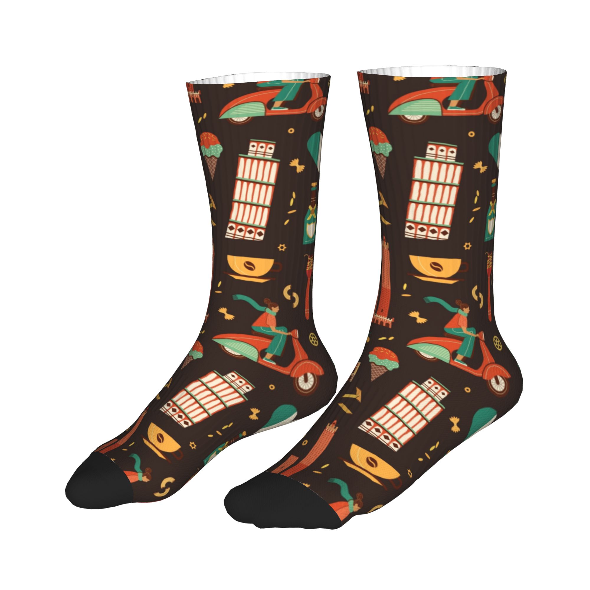 ถุงเท้าลายสถานที่สำคัญของอิตาล - Dress Sock Men บทวิจารณ์และราคา