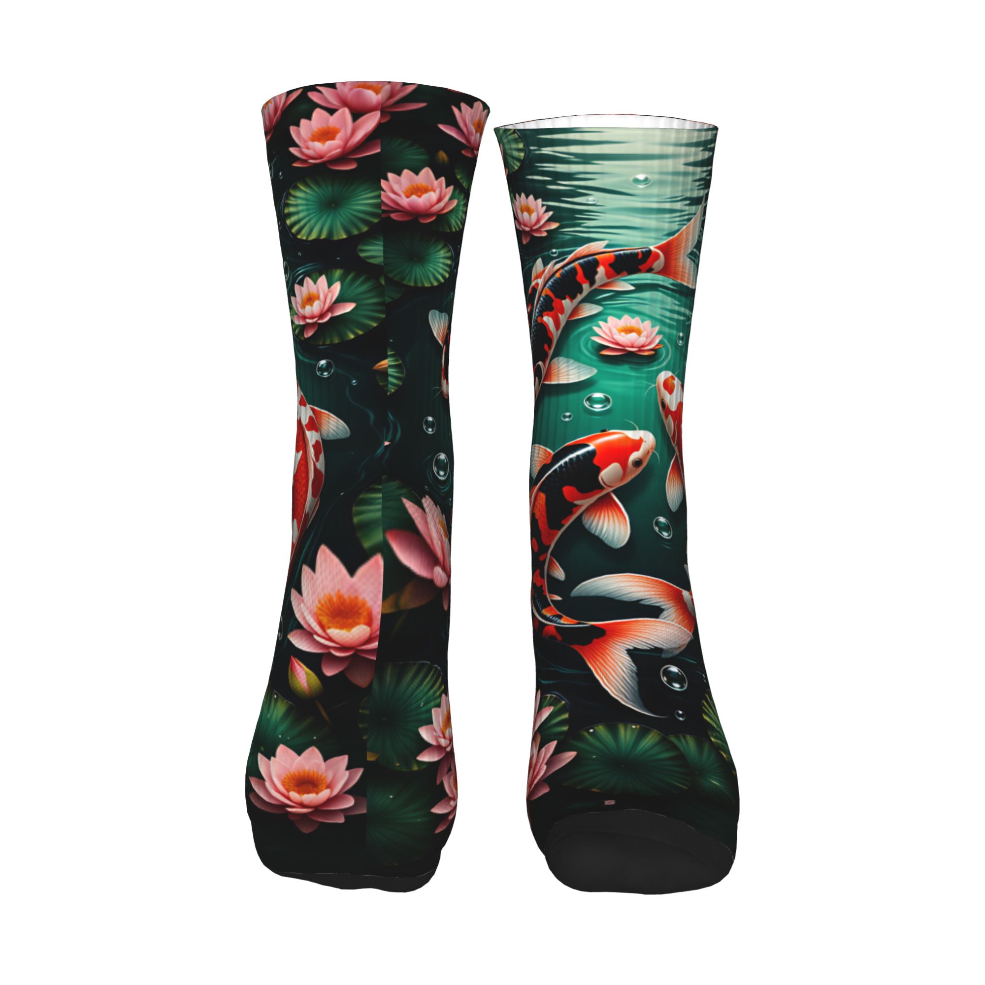 ถุงเท้าแฟชั่นลายปลาคาร์ฟ 3 ตัว - Dress Sock Men บทวิจารณ์และราคา