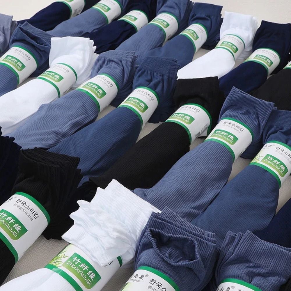10 คู่ ถุงเท้าผู้ชายแบบใหม่ ระ - Silk Sock Bamboo บทวิจารณ์และราคา